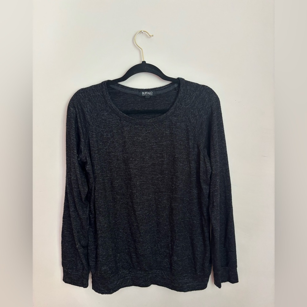 Buffalo David Bitton Charcoal Long Sleeve Top